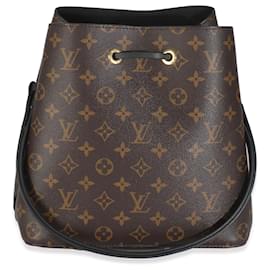 Louis Vuitton-Louis Vuitton Bolsa Neonoe MM em lona monograma preta-Marrom