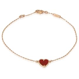 Van Cleef & Arpels-Van Cleef & Arpels Rose Gold Carnelian Sweet Hearts Bracelet-Other