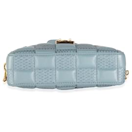 Louis Vuitton-Louis Vuitton Glacier Matelassê Damier em Couro de Cordeiro Troca PM-Azul