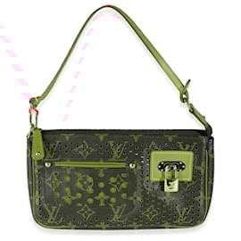 Louis Vuitton-Pochette Accessoires em lona monograma perfurada laranja Louis Vuitton-Marrom