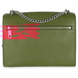 Louis Vuitton-Louis Vuitton Rubis Couro Macio Mylockme Corrente BB-Vermelho