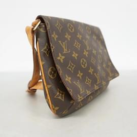 Louis Vuitton-Bolsa de Ombro Musette Tango Monograma Louis Vuitton-Marrom