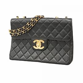 Chanel-Chanel Black Lambskin Shoulder Bag-Black