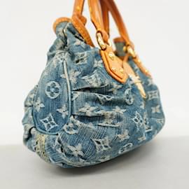 Louis Vuitton-Bolsa de mão em denim Monogram Louis Vuitton-Azul