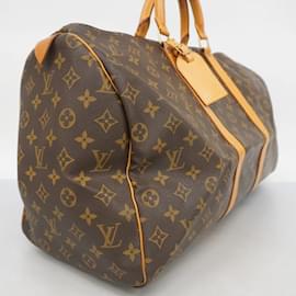 Louis Vuitton-Bolsa Boston Monogram Keepall 50 Louis Vuitton-Marrom