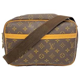 Louis Vuitton-Bolsa de Ombro Reporter PM Monograma Louis Vuitton-Marrom