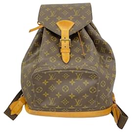 Louis Vuitton-Mochila Montsouris GM Monograma Louis Vuitton-Marrom