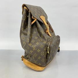 Louis Vuitton-Mochila Montsouris GM Monograma Louis Vuitton-Marrom