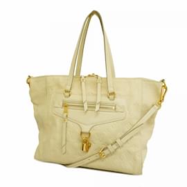 Louis Vuitton-Bolsa Tote PM Lumineuse em Monogram Empreinte Louis Vuitton-Branco