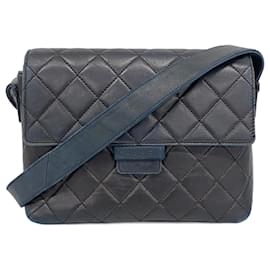 Chanel-Chanel Black Lambskin Shoulder Bag-Black