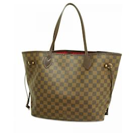 Louis Vuitton-Bolsa Tote Louis Vuitton Damier Neverfull MM-Damier ebene