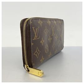 Louis Vuitton-Carteira longa Zippy Monogram Louis Vuitton-Marrom
