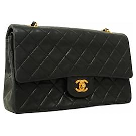 Chanel-Chanel Black Lambskin Shoulder Bag-Black