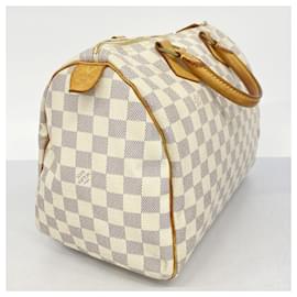 Louis Vuitton-Bolsa Louis Vuitton Damier Azur Speedy 30-Branco