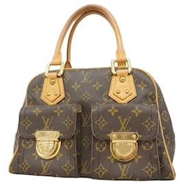 Louis Vuitton-Bolsa Louis Vuitton Monogram Manhattan PM-Marrom