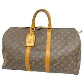 Louis Vuitton-Bolsa Boston Monogram Keepall 45 da Louis Vuitton-Marrom