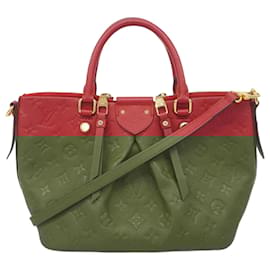 Louis Vuitton-Bolsa Louis Vuitton Monogram Empreinte Mazarine PM M50638 Cerise-Fuschia