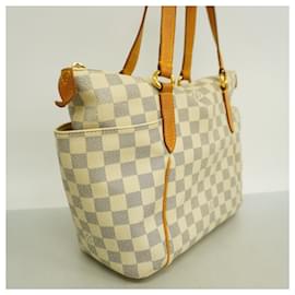 Louis Vuitton-Bolsa tote Damier Azur Louis Vuitton-Branco