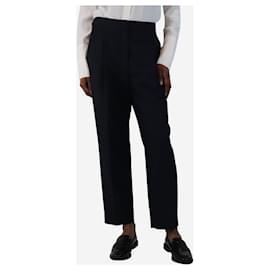 Theory-Navy straight-leg trousers - size UK 6-Blue
