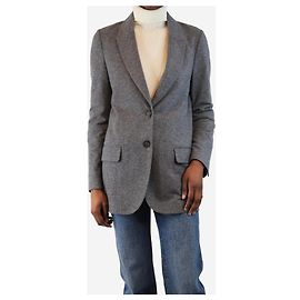 Brunello Cucinelli Grau Cashmere ungefütterte Blazer - Größe UK 6 Grau