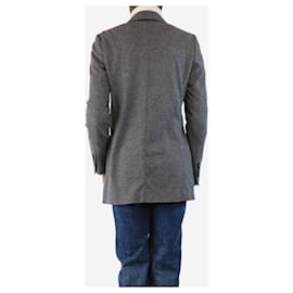 Brunello Cucinelli-Grey cashmere unlined blazer - size UK 6-Grey