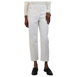 Lemaire-White barrel-leg jeans - size UK 8-White