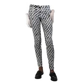 Proenza Schouler-White and black all-over printed jeans - size UK 8-White