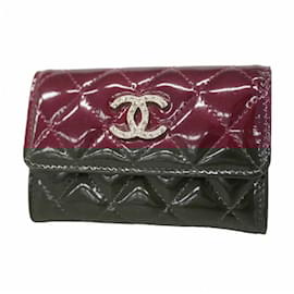 Chanel-Chanel Brown Patent Leather Card Case-Brown