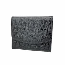 Chanel-Chanel Black Grained Calfskin Coin Purse-Black