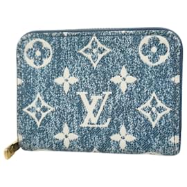 Louis Vuitton-Bolsa com zíper em denim jacquard Monogram Louis Vuitton-Outro