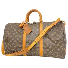 Louis Vuitton-Bolsa Boston Monogram Keepall Bandoulière 50 da Louis Vuitton-Marrom