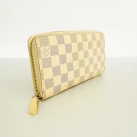 Louis Vuitton-Carteira longa Louis Vuitton Damier Azur Zippy-Branco