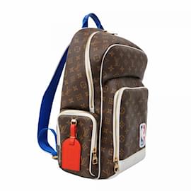 Louis Vuitton-Sac à dos Monogram Louis Vuitton-Marron,Blanc,Bleu