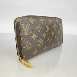 Louis Vuitton-Carteira longa Zippy Monogram Louis Vuitton-Marrom