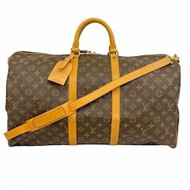 Louis Vuitton-Bolsa Boston Monogram Keepall Bandoulière 55 da Louis Vuitton-Marrom