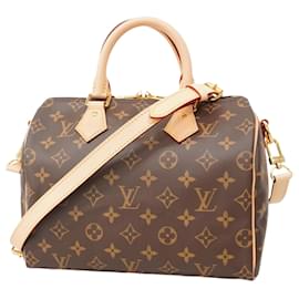 Louis Vuitton-Bolsa Louis Vuitton Monogram Speedy Bandoulière 25-Marrom