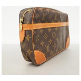 Louis Vuitton-Bolsa Clutch Compiegne 28 Monogram Louis Vuitton-Marrom