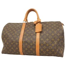 Louis Vuitton-Bolsa Boston Keepall 50 Monograma Louis Vuitton-Marrom