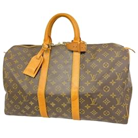 Louis Vuitton-Bolsa Boston Keepall 45 Monograma Louis Vuitton-Marrom