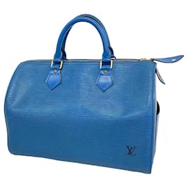 Louis Vuitton-Bolsa Louis Vuitton Epi Speedy 30-Azul