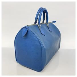 Louis Vuitton-Bolsa Louis Vuitton Epi Speedy 30-Azul