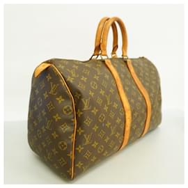 Louis Vuitton-Bolsa Boston Keepall 45 Monograma Louis Vuitton-Marrom