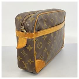 Louis Vuitton-Bolsa Clutch Compiegne 28 Monogram Louis Vuitton-Marrom