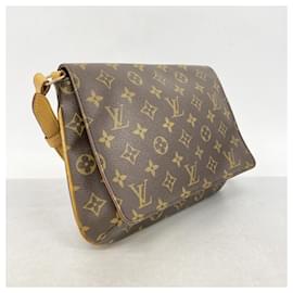Louis Vuitton-Bolsa de Ombro Musette Tango Monograma Louis Vuitton-Marrom