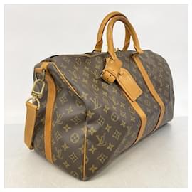 Louis Vuitton-Bolsa Boston Monogram Keepall Bandoulière 45 da Louis Vuitton-Marrom