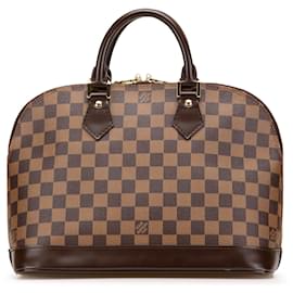 Louis Vuitton-Louis Vuitton Marrom Damier Ebene Alma PM-Marrom