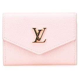 Louis Vuitton-Carteira Lockmini de couro rosa Louis Vuitton-Rosa