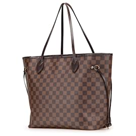 Louis Vuitton-Louis Vuitton Marrom Damier Ebene Neverfull MM-Marrom