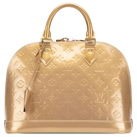 Louis Vuitton-Louis Vuitton Ouro Monograma Vernis Alma PM-Dourado