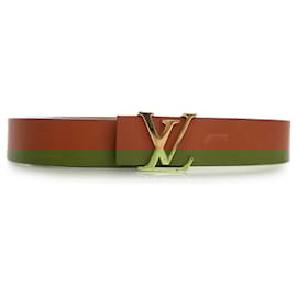 Louis Vuitton-Cinto LV Initiales Nomade Marrom Louis Vuitton-Marrom,Castanho claro
